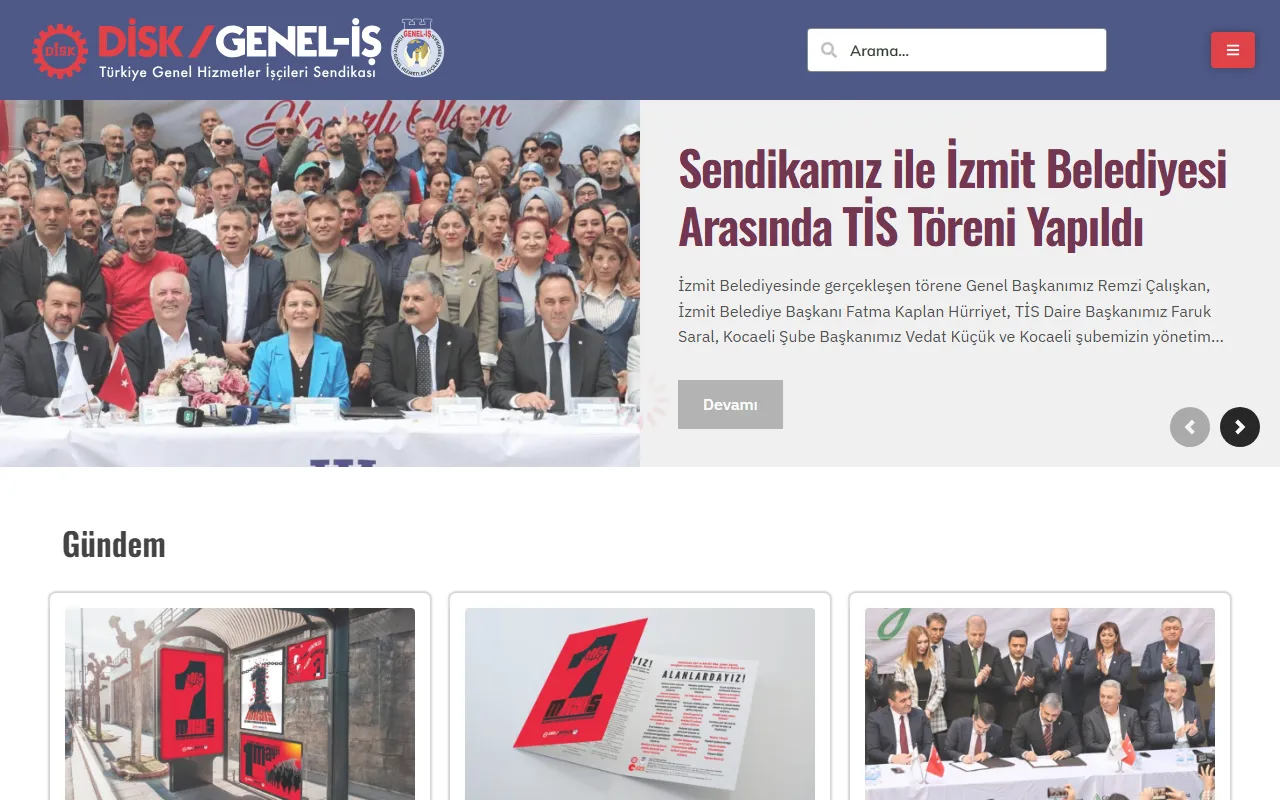 DİSK/Genel-İş Web Sitesi ve Mobil Uygulama