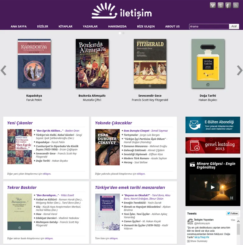 İletişim Yayınları Web Sitesi